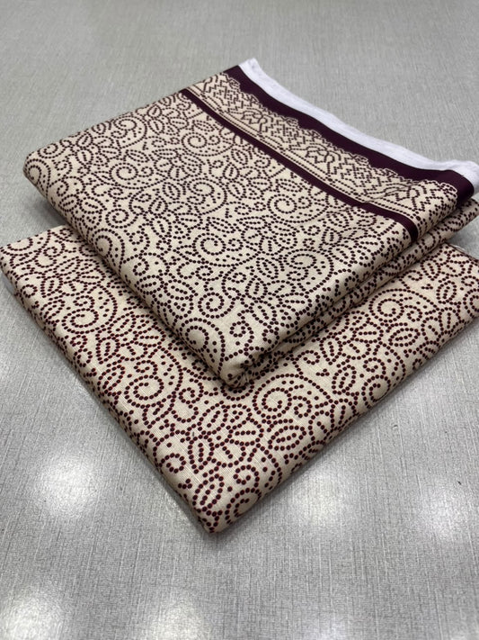 2Pc Slub Khaddar Same Printed Unstitched Suit 701