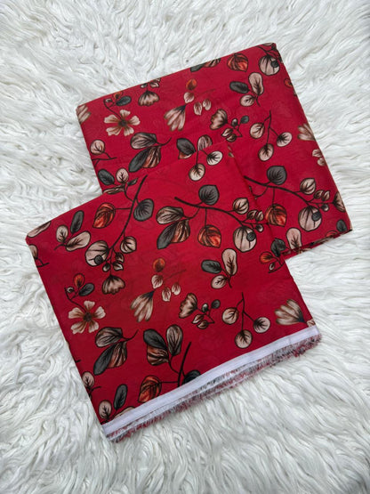 2Pc Lawn Allover Unstitched Suit #977 D