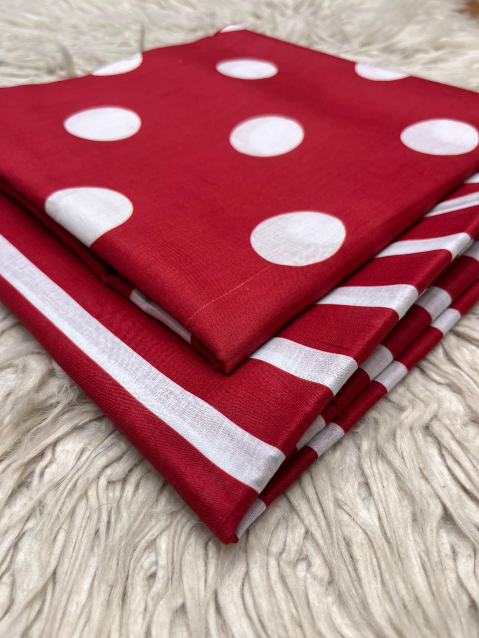 2Pc Bonanza Lawn Polka Dots Kameez & Trouser Printed Suit Vol-1080