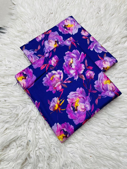 2 PC Linen Allover Unstitched Suit Vol-408