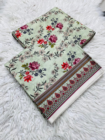 2Pc Linen Allover Unstitched Suit -0099
