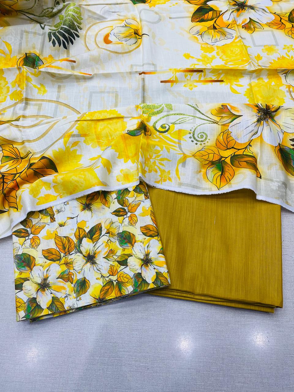 3 PC Slub Khaddar Suit Vol-0085