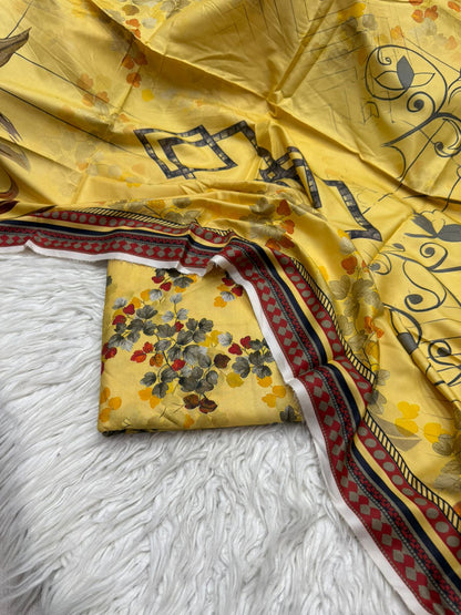 3Pc Linen Allover Suit VOL - 0066