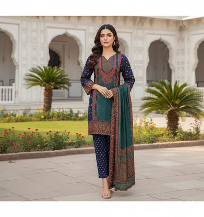 3Pc Stylo Lawn Printed Vol-0011