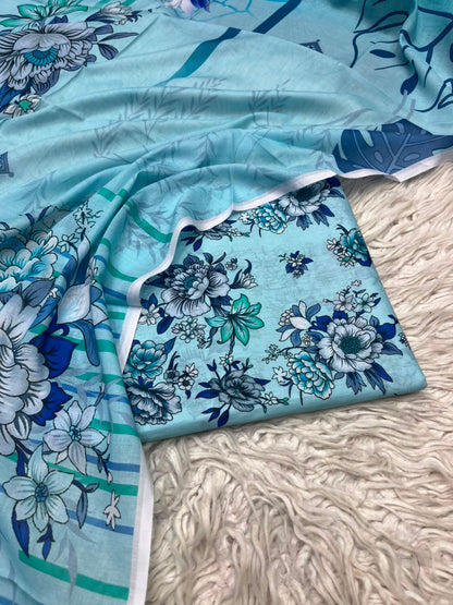 3Pc Same Digital Printed Lawn Suit 15