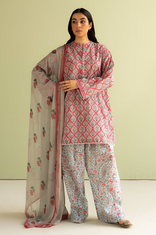 2Pc Supima Lawn Kameez & Dupatta Suit 1432