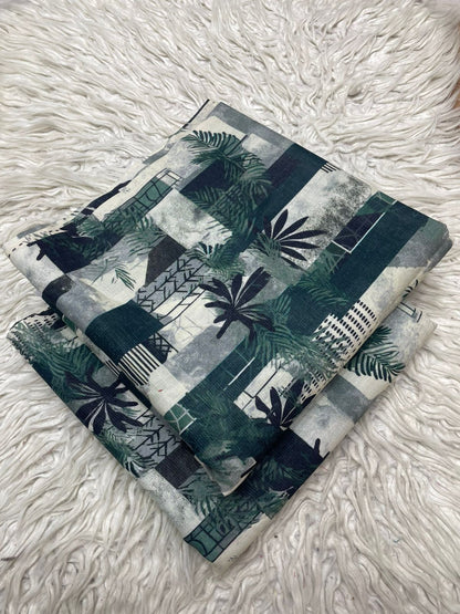 2Pc Silvery Lawn Digital Printed Suit 544