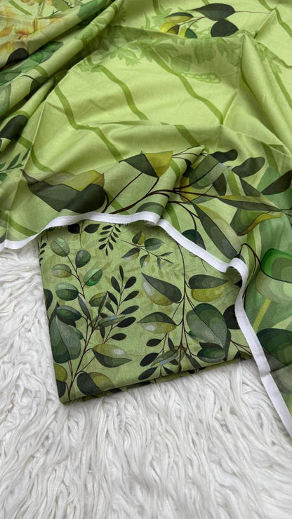 3Pc Lawn Unstitched Suit - #41505