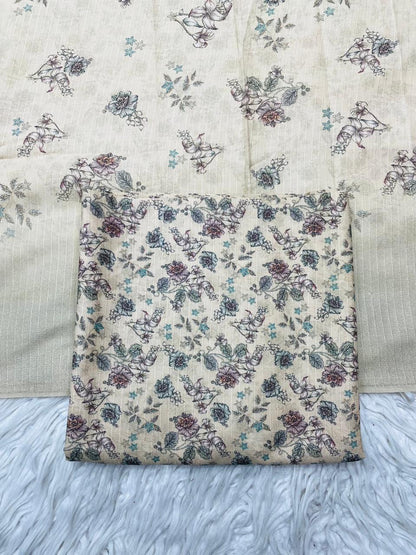 2 PC Dhanak Printed Kameez & Dupatta Unstitched Suit Vol-3103