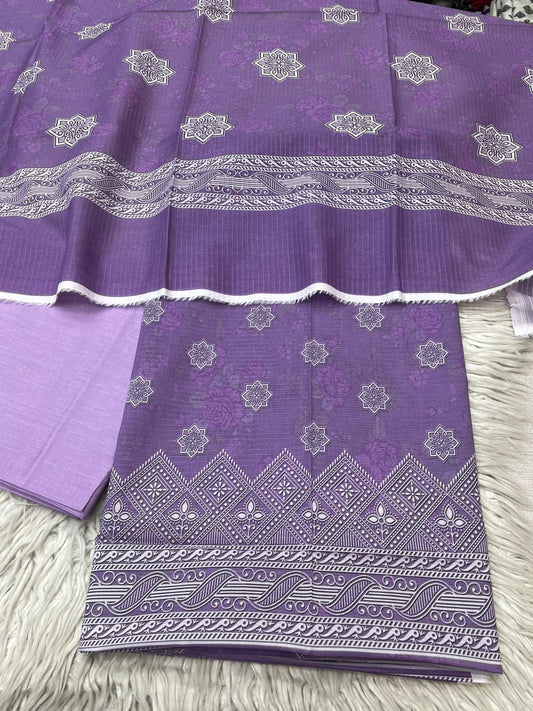 3Pc Lawn Bana Dora Suit Vol-3204