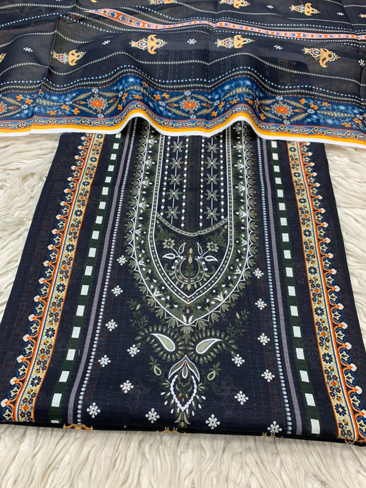 2Pc Bin Noor Fab Lawn Kameez & Dupatta 70