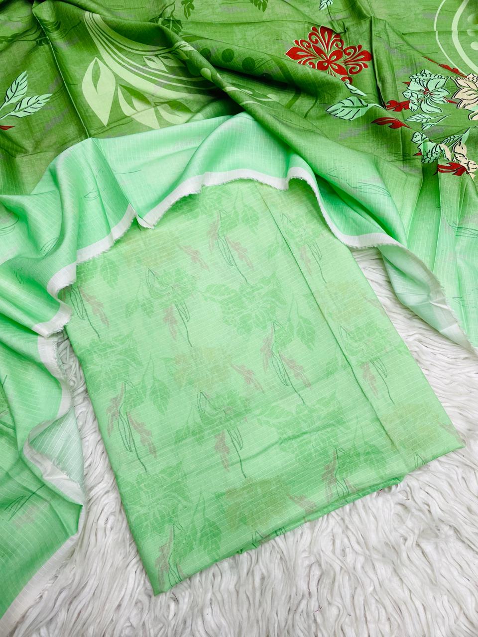 2 PC LINEN BANA DORA AL KARAM KAMEEZ & DUPATTA VOL-3169