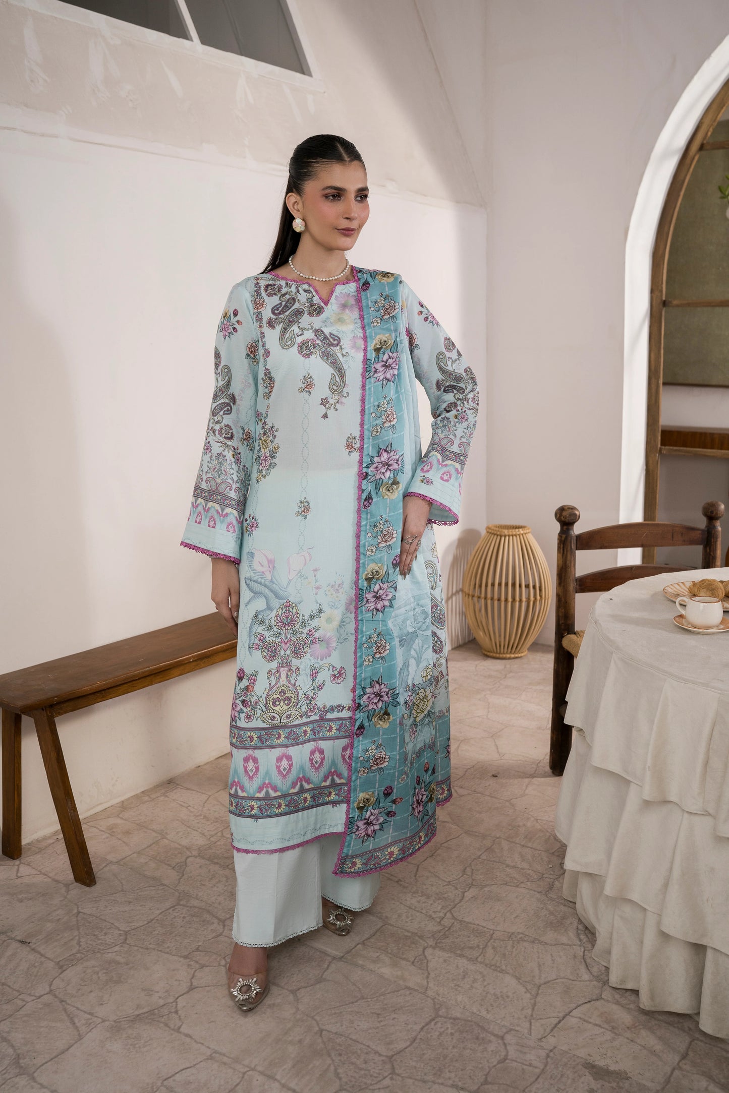 Firdous 2Pc Kameez & Trousers - D148