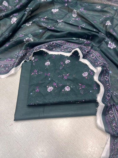 3Pc Lawn Digital Printed Unstitched Suit 15
