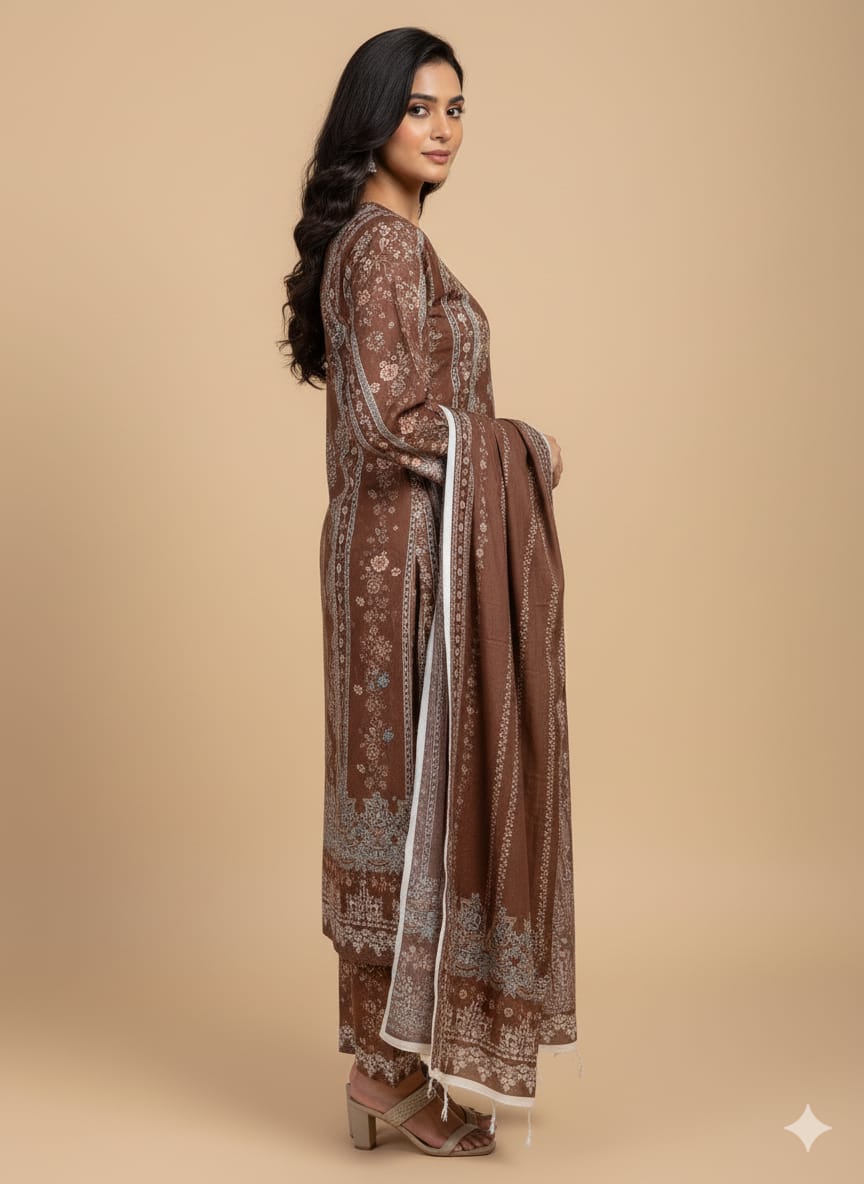 NOURA 3 PC UNSTITCHED SUIT VOL-0080