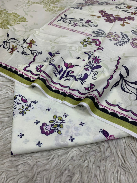 2Pc Lawn Kameez & Duppata Printed Suit  Vol-3209