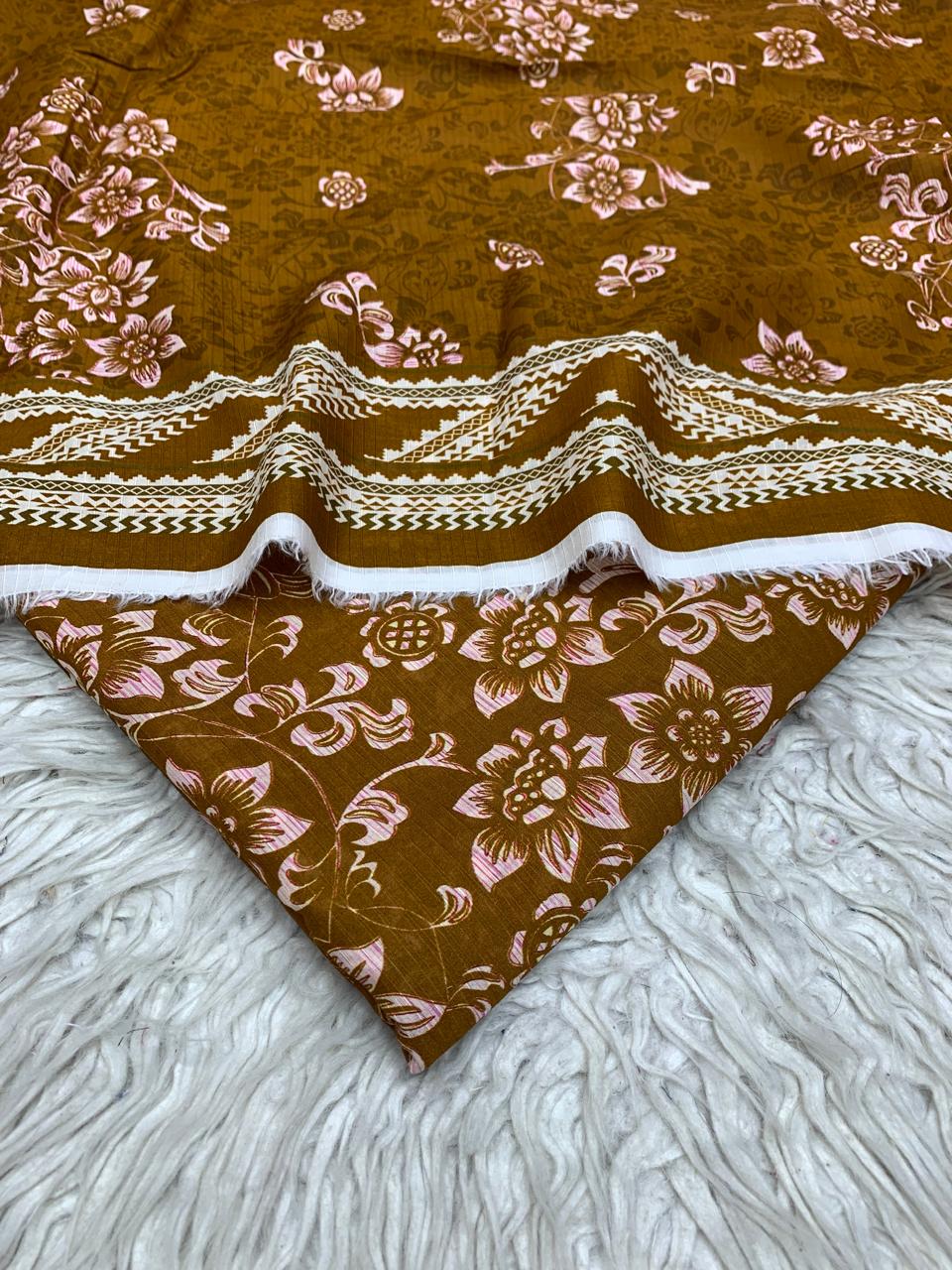 3Pc Lawn Bana Dora Suit Vol-0174