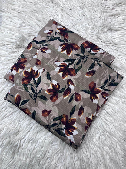 2Pc Bana Dora Linen Allover Suit Vol-3171