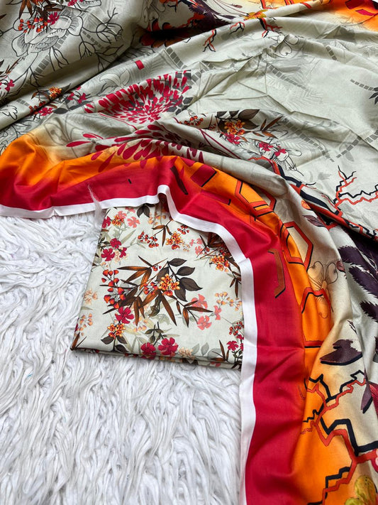 2Pc Linen Kameez & Dupatta Suit D-43039