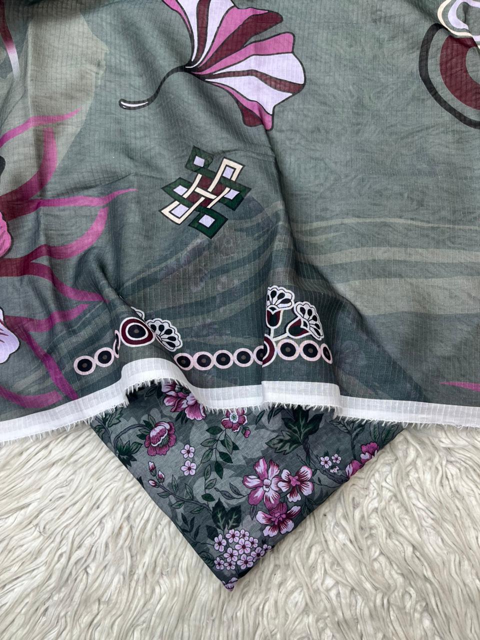 3Pc Lawn Bana Dora Suit Vol-0172