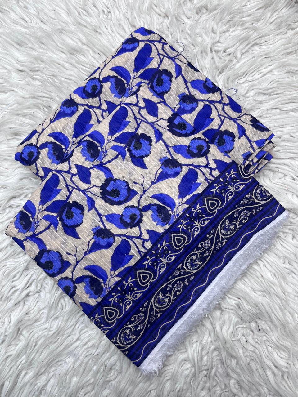 2Pc Sapphire Lawn Bana Dora Allover Unstitched Suit Vol-0119