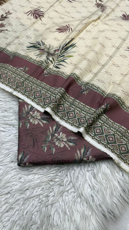 3Pc Chamki Khaddar Unstitched Suit Vol-0132