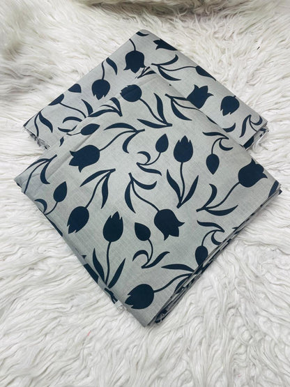 2 PC BANA DORA LINEN UNSTITCHED SUIT VOL-407