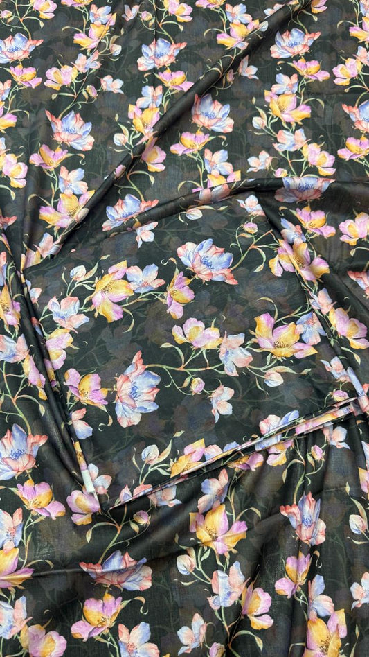 2Pc Lawn Allover Unstitched Suit #571 D