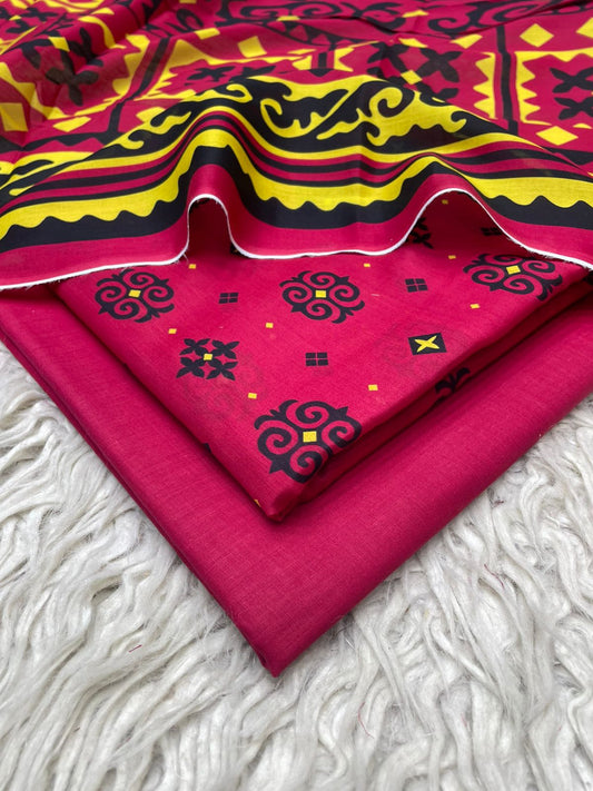 3Pc Maria.B Lawn Digital Printed Unstitched Suit Vol-0222