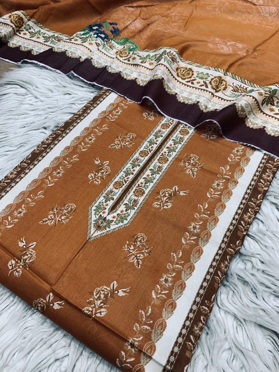 2Pc Noura Print Lawn Suit Vol-0139