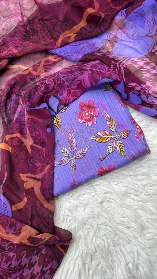 3Pc Nino Lawn with Chiffon Dupatta - #38293