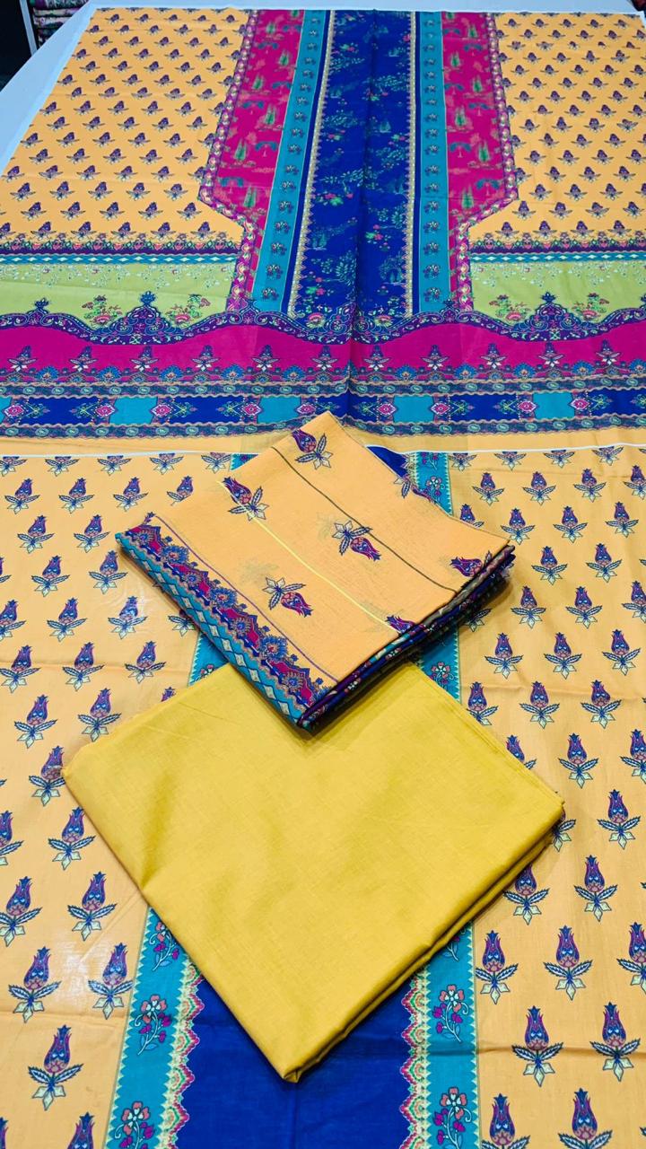 3Pc QalamKar Lawn Unstitched Suit