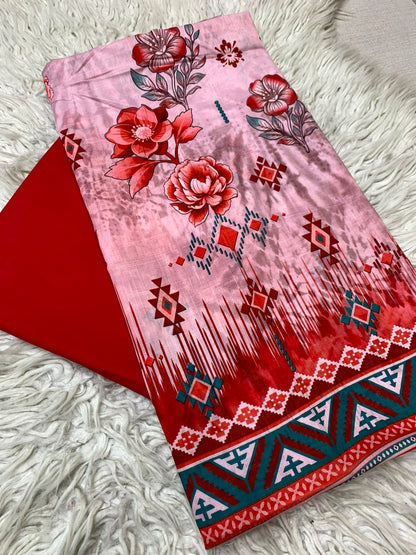 2Pc Printed Lawn Unstitched Suit 550