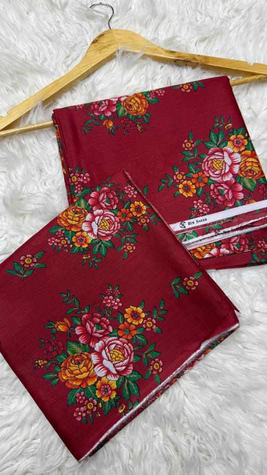 2Pc Lawn Allover Suit #40050