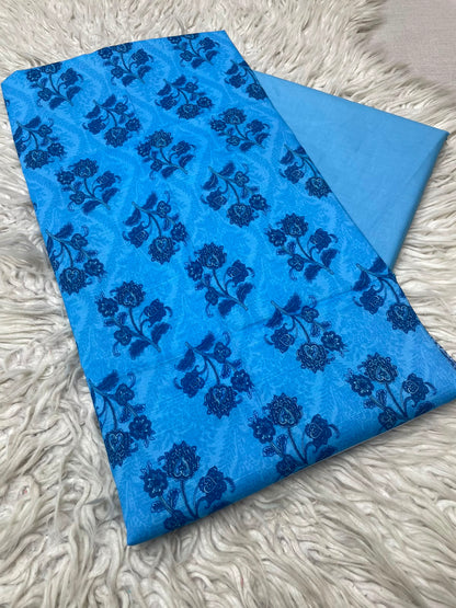 2Pc Printed Lawn Unstitched Suit 1250