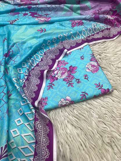 3Pc Same Digital Printed Lawn Suit 103