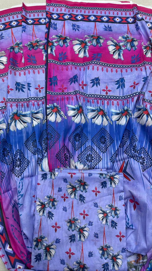 Lavender - 3Pc Allover Lawn Unstitched Suit