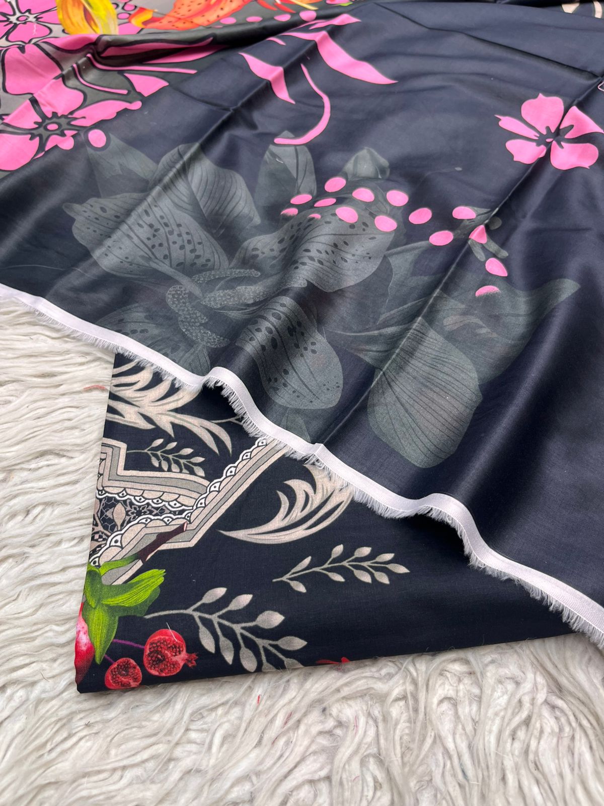 2Pc Supima Lawn Kameez & Duppata Printed Suit  Vol-02