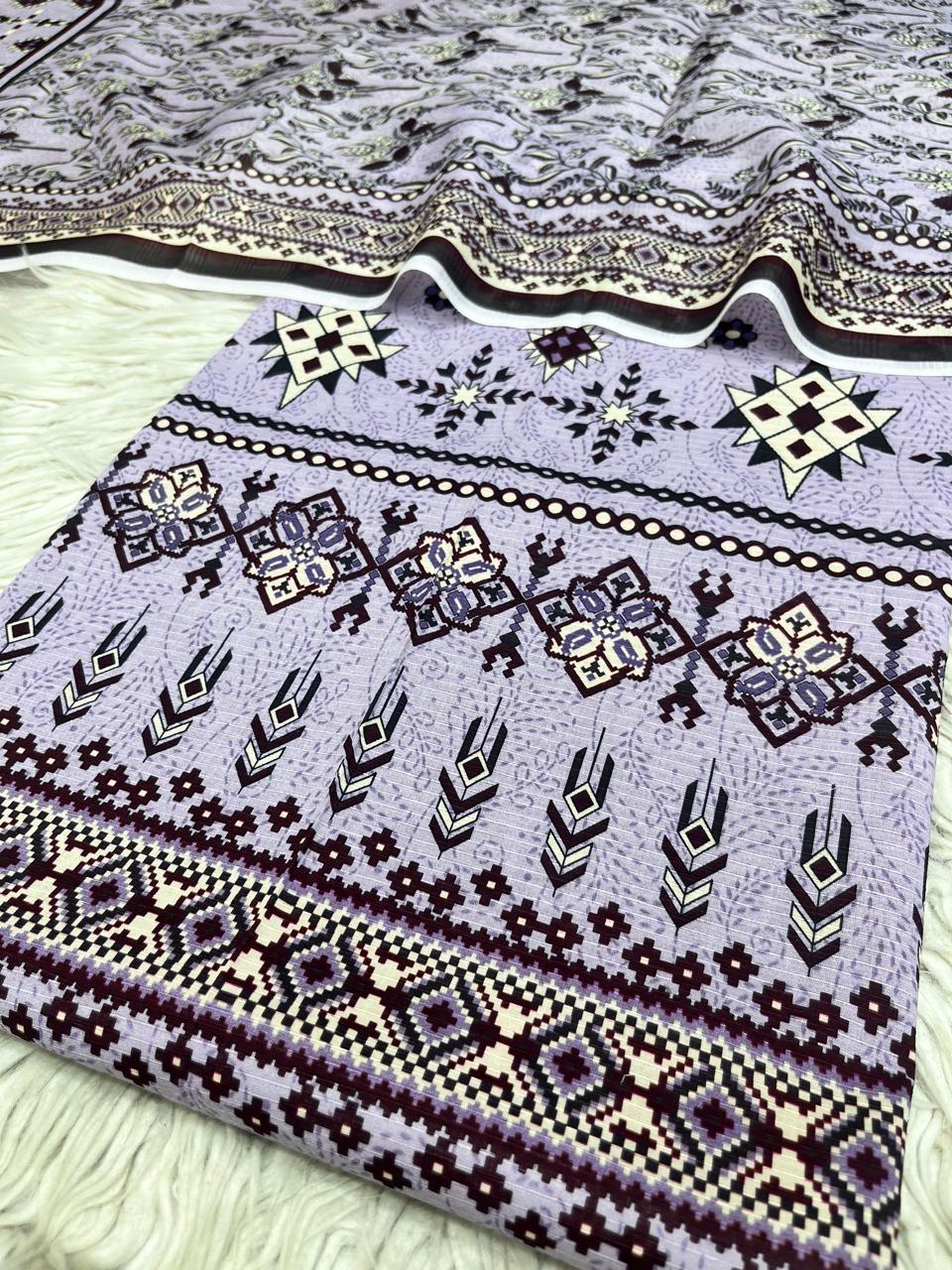2Pc Lawn Bana Dora Kameez & Cortrai Duppata 3197