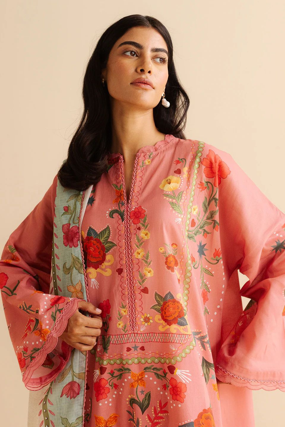 2 Piece Supima Lawn Kameez & Dupatta 39855