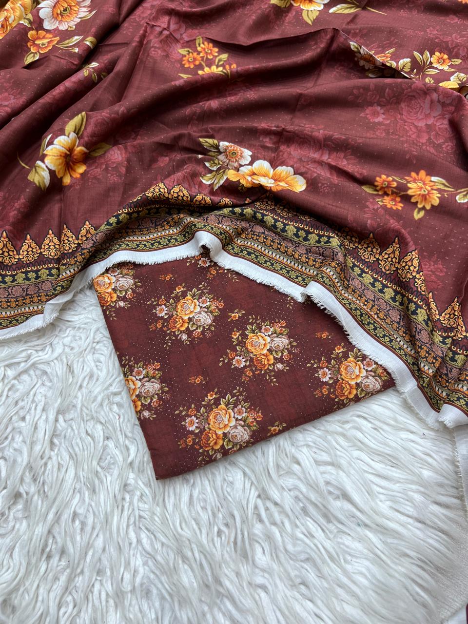 2Pc BanaDoria Kameez & Duppata Suit  - 0069