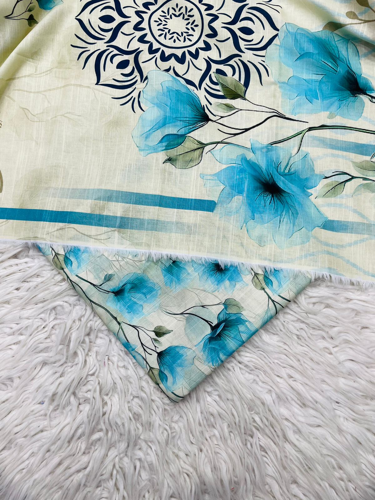 2Pc Kameez & Dupatta Slub Khaddar Suit - 0085