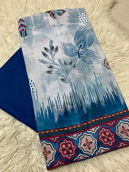 2Pc Printed Lawn Unstitched Suit 550