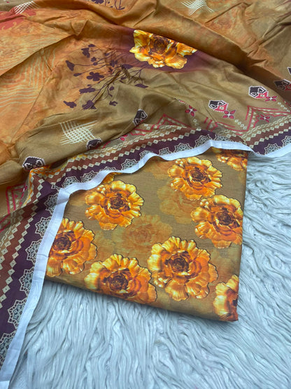 3Pc Same Digital Printed Lawn Suit 15