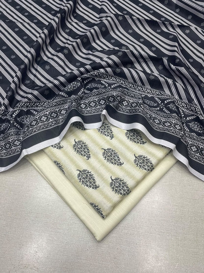 3Pc Slub Khaddar Unstitched Suit 24