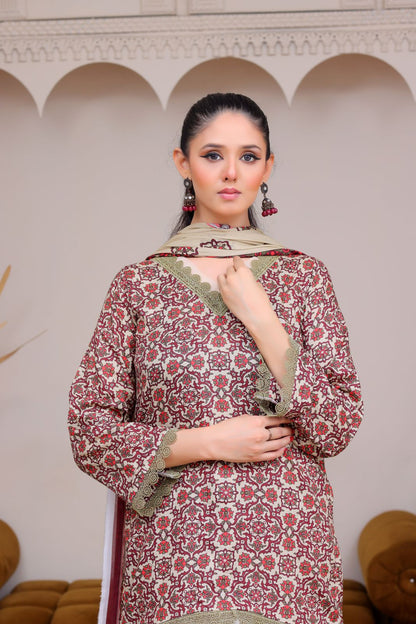 3Pc Supima Lawn Suit  - #41058