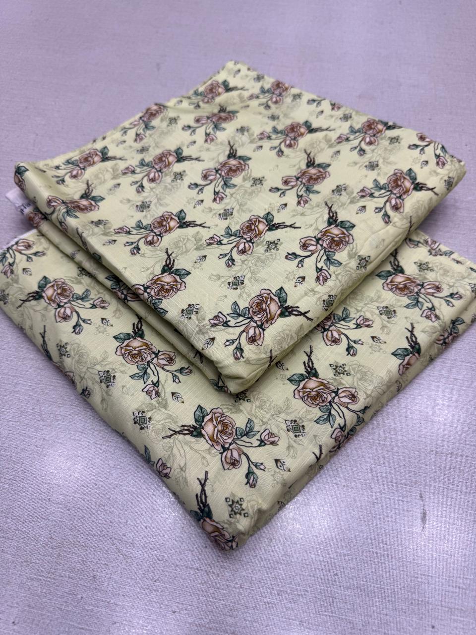 2Pc Kamal Slub Allover Unstitched Suit 61