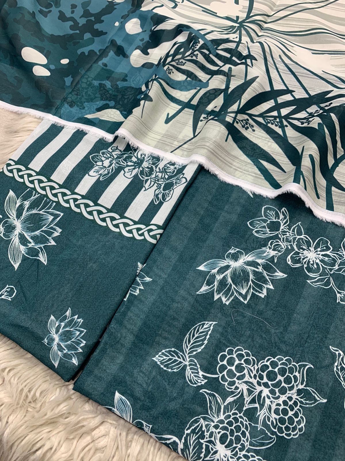 2Pc Supima Lawn Kameez & Duppata Printed Suit  Vol-3213