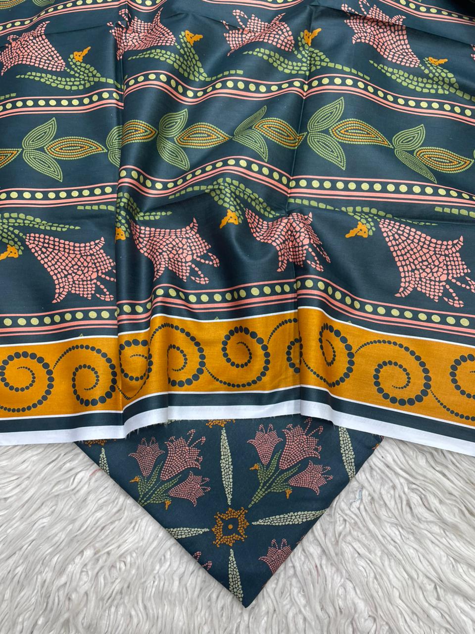 2Pc Lawn Kameez & Duppata Printed Suit  Vol-3209
