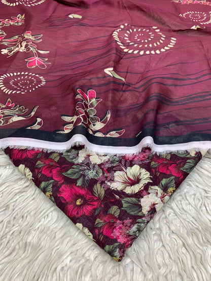 Sapphire 3Pc Bana Dora Lawn Unstitched Suit Vol-0127